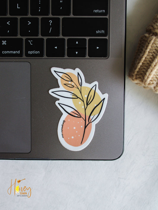 Yellow Tones Botanical Sticker