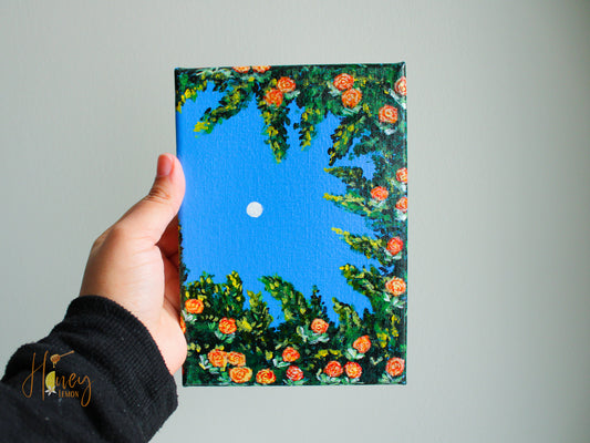 Original Paint 5x7 Canvas: Floral Day