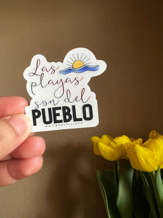 Las Playas Son Del Pueblo Vinyl Sticker - Puerto Rico Stickers