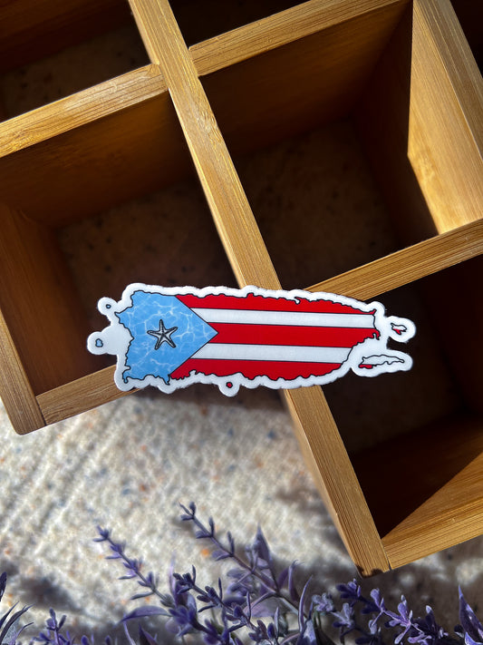 Puerto Rican flag STICKER