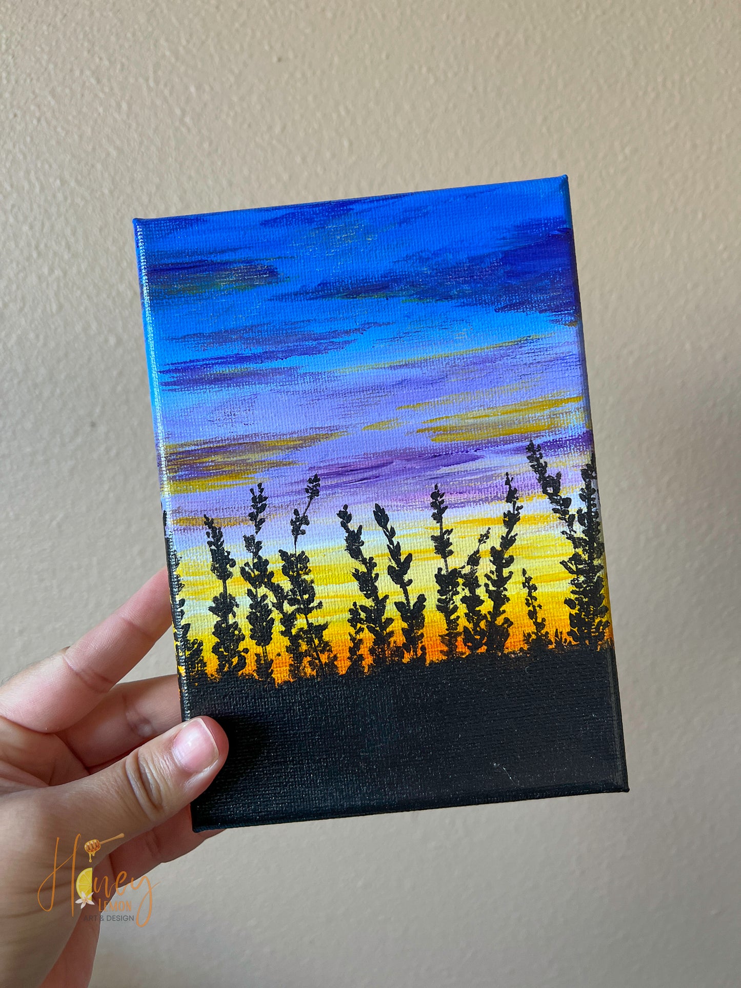 Original Paint 5x7 Canvas: Sunset