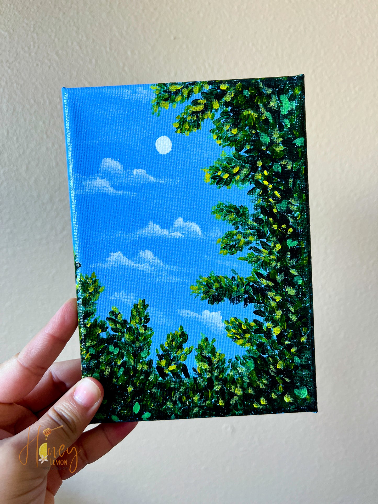 Original Paint 5x7 Canvas: Sunny Day – honeylemonartpr