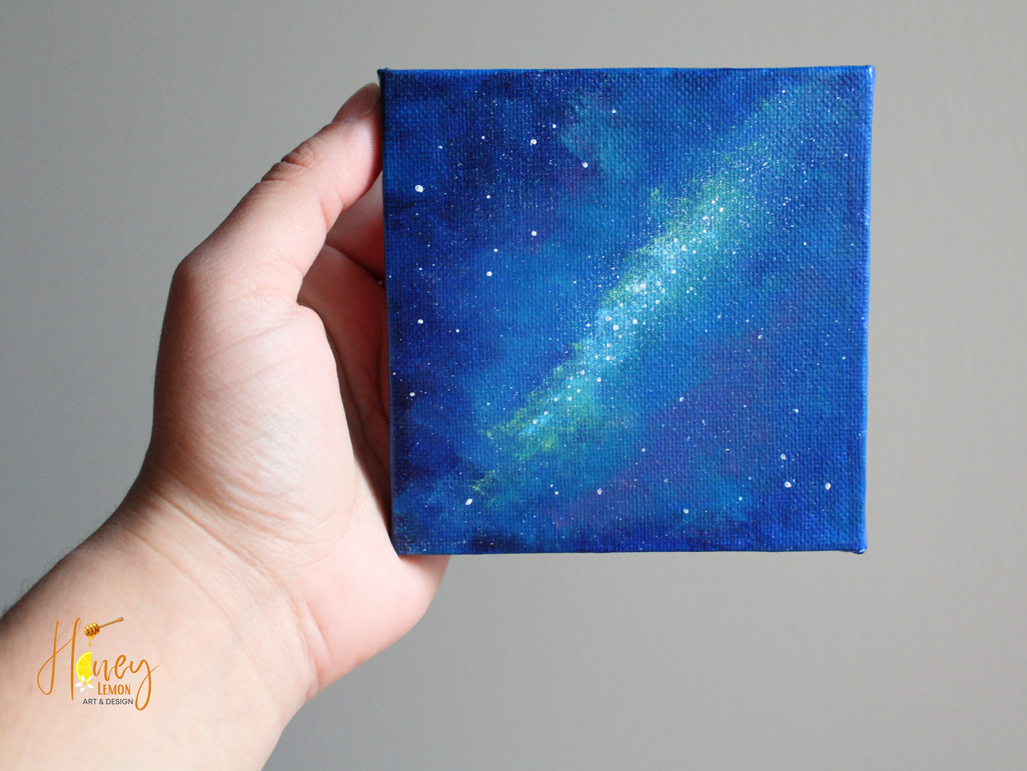 MINI CANVAS Galaxy 4x4 inches.