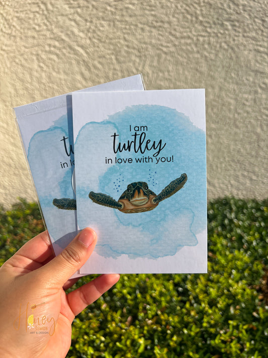 I AM TURTLEY IN LOVE WITH YOU POSTCARD